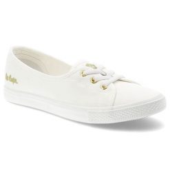 Trampki damskie Lee Cooper, cholewka z materiału tekstylnego elastyczne sznurówki na płaskiej podeszwie, białe, LCW-26-02-4043L SVL-395. Białe trampki Lee Cooper, bez wzorów, bez zapięcia. Za 119.00 zł.