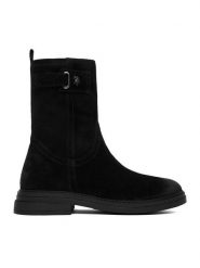 U.S. Polo Assn. Botki CEO-CORINA001W/ELT1 Czarny. Czarne botki U.S. Polo Assn., bez wzorów, ze skóry, bez obcasa, na płaskiej podeszwie, bez zapięcia. Za 339.99 zł.