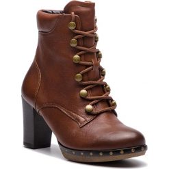 Botki GABOR - 92.875.54 Sattel. Brązowe botki Gabor, bez wzorów, z materiału, bez obcasa, bez zapięcia. W wyprzedaży za 459.00 zł.