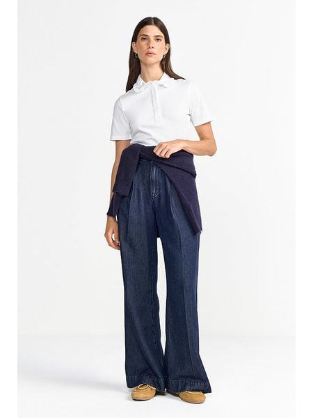 Rich & Royal Koszulka w kolorze białym rozmiar: L. Białe bluzki Rich & Royal, l, bez wzorów, z bawełny, bez kołnierzyka, bez ramiączek. Za 173.60 zł.