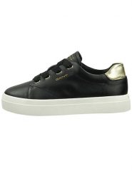 GANT Footwear Skórzane sneakersy "Prepla" w kolorze czarnym rozmiar: 39. Czarne trampki GANT Footwear, bez wzorów, bez zapięcia. Za 259.13 zł.