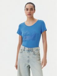 Liu Jo Beachwear T-Shirt VA5157 JS360 Niebieski Regular Fit. Niebieskie t-shirty Liu Jo Beachwear, s, bez wzorów, z wiskozy, bez kołnierzyka, bez ramiączek. Za 249.99 zł.