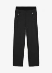 Legginsy termiczne ze stretchem. Czarne legginsy bonprix, bez wzorów. Za 129.99 zł.