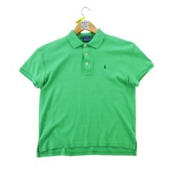 Second life - Polo Ralph Lauren koszulka damska z krótkim rękawem - Stan dobry. Zielone koszulki polo RALPH LAUREN, l, bez wzorów, z materiału, bez kołnierzyka, bez ramiączek. Za 85.16 zł.