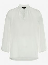 More & More Bluzka w kolorze białym rozmiar: 44. Białe bluzki More & More, bez wzorów, bez kołnierzyka, bez ramiączek. Za 78.28 zł.