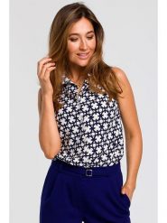 Stylove Bluzka w kolorze biało-czarnym rozmiar: XL. Czarne bluzki Stylove, xl, bez wzorów, bez kołnierzyka, bez ramiączek. Za 34.99 zł.