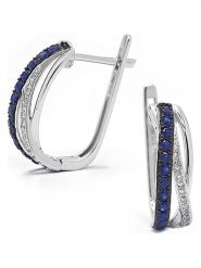 ATELIER DU DIAMANT Złote kolczyki "Splendeur de Saphir" z diamentami i szafirami rozmiar: onesize. Niebieskie kolczyki ATELIER DU DIAMANT, z diamentem, złote. Za 2,000.99 zł.