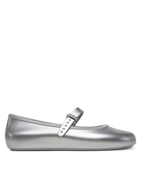 Melissa Baleriny Melissa Soft Ballerina Ad M 35785 Srebrny. Szare baleriny Melissa, bez wzorów, z tworzywa sztucznego, bez obcasa. Za 219.99 zł.