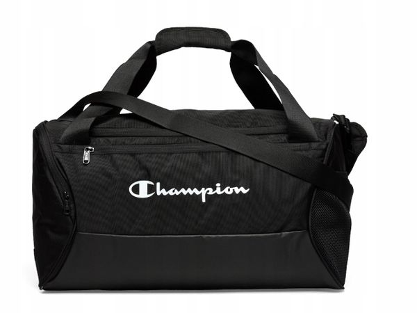 Torba Champion Medium Duffel czarna. Białe torby na ramię Champion, bez wzorów, z materiału, sportowe, na ramię, bez dodatków. Za 121.99 zł.