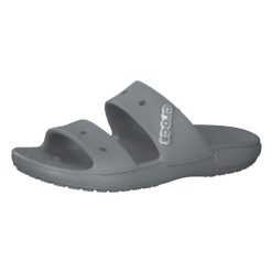 Klapki Dla Dorosłych Crocs Classic Sandal. Szare klapki Crocs, bez wzorów, z materiału, bez obcasa. Za 118.99 zł.