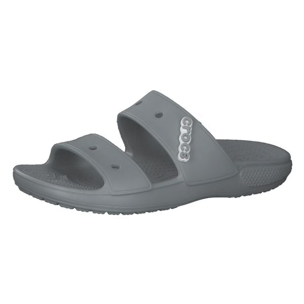 Klapki Dla Dorosłych Crocs Classic Sandal. Szare klapki Crocs, bez wzorów, z materiału, bez obcasa. Za 118.99 zł.