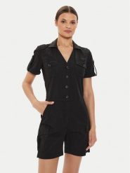 Aeronautica Militare Kombinezon 241TU133DCT3310 Czarny Regular Fit. Czarne sukienki AERONAUTICA MILITARE, bez wzorów, z bawełny, bez kołnierzyka, bez ramiączek. Za 1,349.00 zł.