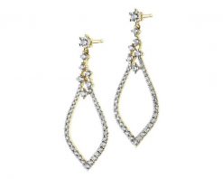 Kolczyki z żółtego złota z brylantami - 0,51 ct - próba 585. Żółte kolczyki Apart, z brylantem, złote. Za 6,590.00 zł.