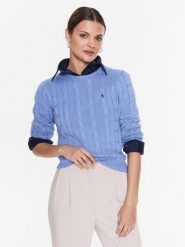 Polo Ralph Lauren Sweter 211891640003 Niebieski Regular Fit. Niebieskie swetry Polo Ralph Lauren, m, bez wzorów, z bawełny, bez ramiączek. Za 539.99 zł.