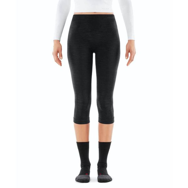 Rajstopy damskie 3/4 Falke Wool-Tech. Czarne bielizna sportowa Falke, xs, bez wzorów, z dzianiny. Za 391.00 zł.