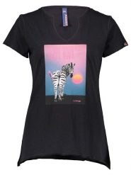 Crazy Koszulka w kolorze czarnym rozmiar: M. Czarne bluzki Crazy, m, bez wzorów, bez kołnierzyka, bez ramiączek. Za 105.38 zł.