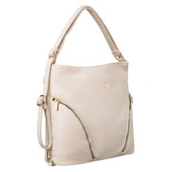 Shopperka damska Rovicky R-KP-18-A19 beżowa. Brązowe shopper ROVICKY, bez wzorów, ze skóry ekologicznej, eleganckie, bez dodatków. Za 74.09 zł.