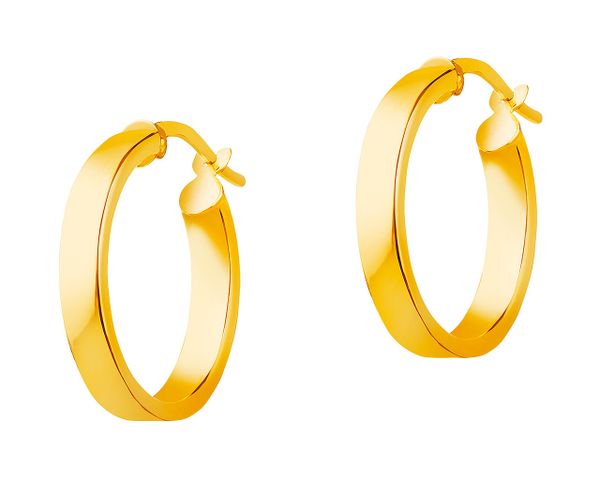 Złote kolczyki - koła, 18 mm. Żółte kolczyki Apart, złote. Za 789.00 zł.