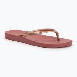 Japonki damskie Ipanema Anat Tan. Czerwone klapki Ipanema, bez wzorów, bez obcasa. Za 69.99 zł.