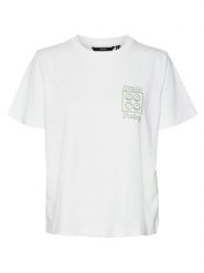 Vero Moda Koszulka w kolorze białym rozmiar: XS. Białe bluzki Vero Moda, xs, bez wzorów, z bawełny, bez kołnierzyka, bez ramiączek. Za 52.79 zł.