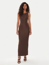 Guess Sukienka codzienna Kim W4YK0J KCDE0 Brązowy Bodycon Fit. Brązowe sukienki Guess, na co dzień, m, z aplikacjami, z syntetyku, bez kołnierzyka, bez ramiączek, bodycon. Za 169.99 zł.