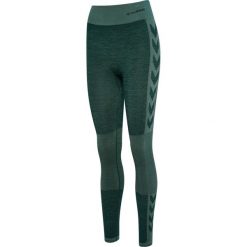 Damskie legginsy bezszwowe z wysokim stanem Hummel Clea. Zielone legginsy Hummel, bez wzorów, z dzianiny, z podwyższonym stanem, na jogę i pilates. Za 189.00 zł.
