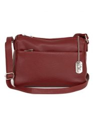 Anna Morellini Skórzana torebka "Orlanda" w kolorze bordowym - 29 x 23 x 12 cm rozmiar: onesize. Czerwone torby na ramię Anna Morellini, bez wzorów, z materiału, na ramię, bez dodatków. Za 252.99 zł.