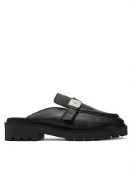 Calvin Klein Jeans Klapki Flatform Slipon Mg Lth YW0YW01655 Czarny. Czarne klapki Calvin Klein Jeans, bez wzorów, z jeansu, bez obcasa. Za 319.99 zł.