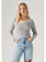 Levi's Koszulka w kolorze szarym rozmiar: M. Szare bluzki Levi's®, m, bez wzorów, z bawełny, bez kołnierzyka, bez ramiączek. Za 83.03 zł.