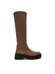 MEXX Kozaki CEO-MI001805243W-01 Brązowy. Brązowe kozaki Mexx, z materiału, bez obcasa, na płaskiej podeszwie, bez zapięcia. Za 399.99 zł.