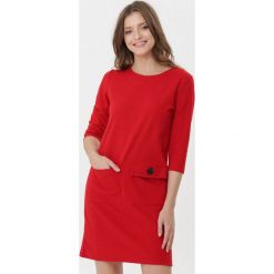 Czerwona Sukienka Fremont. Czerwone sukienki Born2be, na wiosnę, l, bez wzorów, bez kołnierzyka, bez ramiączek, mini. Za 69.99 zł.
