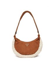 Guess Torebka Amita Mini HWSW95 39720 Brązowy. Brązowe torebki klasyczne Guess, z aplikacjami, ze skóry, bez dodatków. Za 539.99 zł.