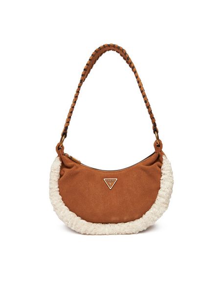 Guess Torebka Amita Mini HWSW95 39720 Brązowy. Brązowe torebki klasyczne Guess, z aplikacjami, ze skóry, bez dodatków. Za 339.99 zł.