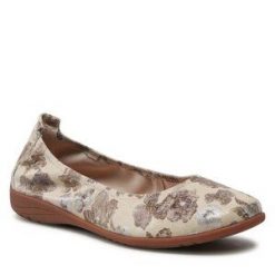 Baleriny Josef Seibel. Brązowe baleriny Josef Seibel, bez wzorów, bez obcasa. Za 309.99 zł.