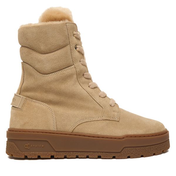 Trzewiki Bogner. Brązowe botki Bogner, bez wzorów, bez obcasa, na płaskiej podeszwie, bez zapięcia. Za 1,999.00 zł.