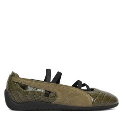 Baleriny Puma. Brązowe baleriny Puma, bez wzorów, bez obcasa. Za 399.99 zł.