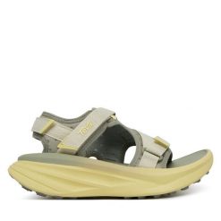 Sandały Teva. Zielone sandały Teva, bez wzorów, bez obcasa, na płaskiej podeszwie, bez zapięcia. Za 499.99 zł.