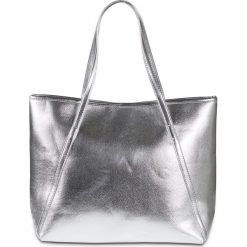 Torba shopper metaliczna bonprix srebrny metaliczny. Szare shopper bonprix, bez wzorów, bez dodatków. Za 89.99 zł.