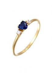 Elli kamieniami Kobiety Serce Cyrkonie niebieski i biały Srbero 925 Sterling Silver Pierścionki 1 ct Damski. Białe pierścionki Elli, z cyrkonią, pozłacane. Za 228.99 zł.