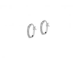 Kolczyki srebrne ze szkłem - 13 mm. Szare kolczyki Apart, srebrne. Za 149.00 zł.