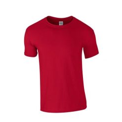 Koszulka Softstyle Dla Dorosłych Unisex. Czerwone bluzki GILDAN, xl, bez wzorów, sportowe, bez kołnierzyka, bez ramiączek. Za 28.99 zł.