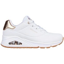 Buty sportowe damskie Skechers Uno Golden Air. Białe obuwie sportowe Skechers, z gumy, bez zapięcia, trekkingowe, Skechers Sport. Za 414.00 zł.
