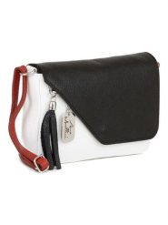 Anna Morellini Skórzana torebka "Lola" w kolorze biało-czarnym - 24 x 18 x 6 cm rozmiar: onesize. Białe torby na ramię Anna Morellini, bez wzorów, z materiału, na ramię, bez dodatków. Za 173.99 zł.