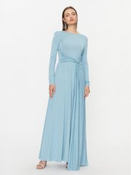 Marella Sukienka wieczorowa Altea 36260228 Niebieski Slim Fit. Niebieskie sukienki Marella, xl, bez wzorów, z wiskozy, wizytowe, bez kołnierzyka, bez ramiączek. Za 639.99 zł.