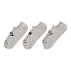 Skarpety Unisex Dla Dorosłych Everyday Plus Z Amortyzacją (zestaw 3 Sztuk). Szare skarpety Nike, bez wzorów. Za 111.99 zł.