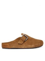 Pepe Jeans Klapki Corby Clog W PLS900001 Brązowy. Brązowe klapki Pepe Jeans, bez wzorów, z jeansu, bez obcasa. Za 329.99 zł.