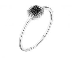 Pierścionek z białego złota z diamentami - 0,11 ct - próba 585. Białe pierścionki Apart, z diamentem, złote. Za 2,259.00 zł.