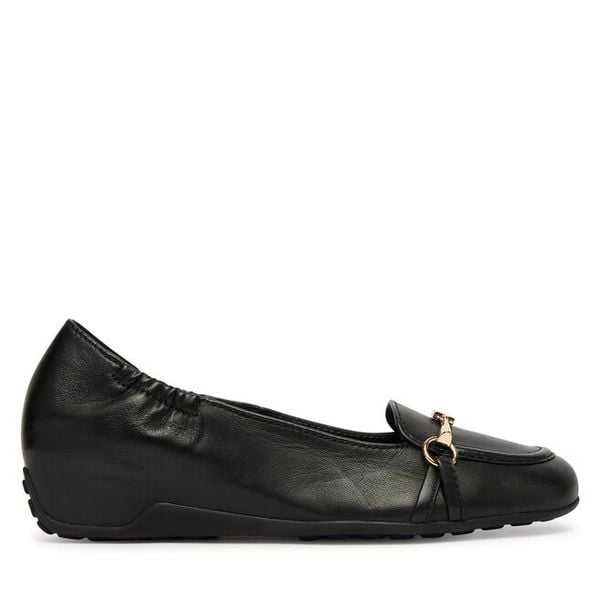 Półbuty HÖGL. Czarne czółenka Högl, bez wzorów, bez obcasa, na koturnie, bez zapięcia. Za 799.99 zł.