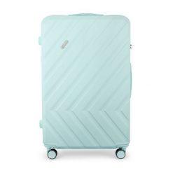 Walizka podróżna średnia M twarda ABS SOLIER KYOTO 1071 miętowa 24'. Zielone walizki Solier, bez wzorów, średnie. Za 149.00 zł.