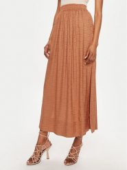TWINSET Spódnica midi 241TT2243 Pomarańczowy Loose Fit. Brązowe spódnice Twinset, bez wzorów, z wiskozy, midi. Za 519.99 zł.